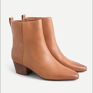 J. Crew Tan Brown Leather Western Boots Burnished Sand Sz 11 NEW WITHOUT BOX!